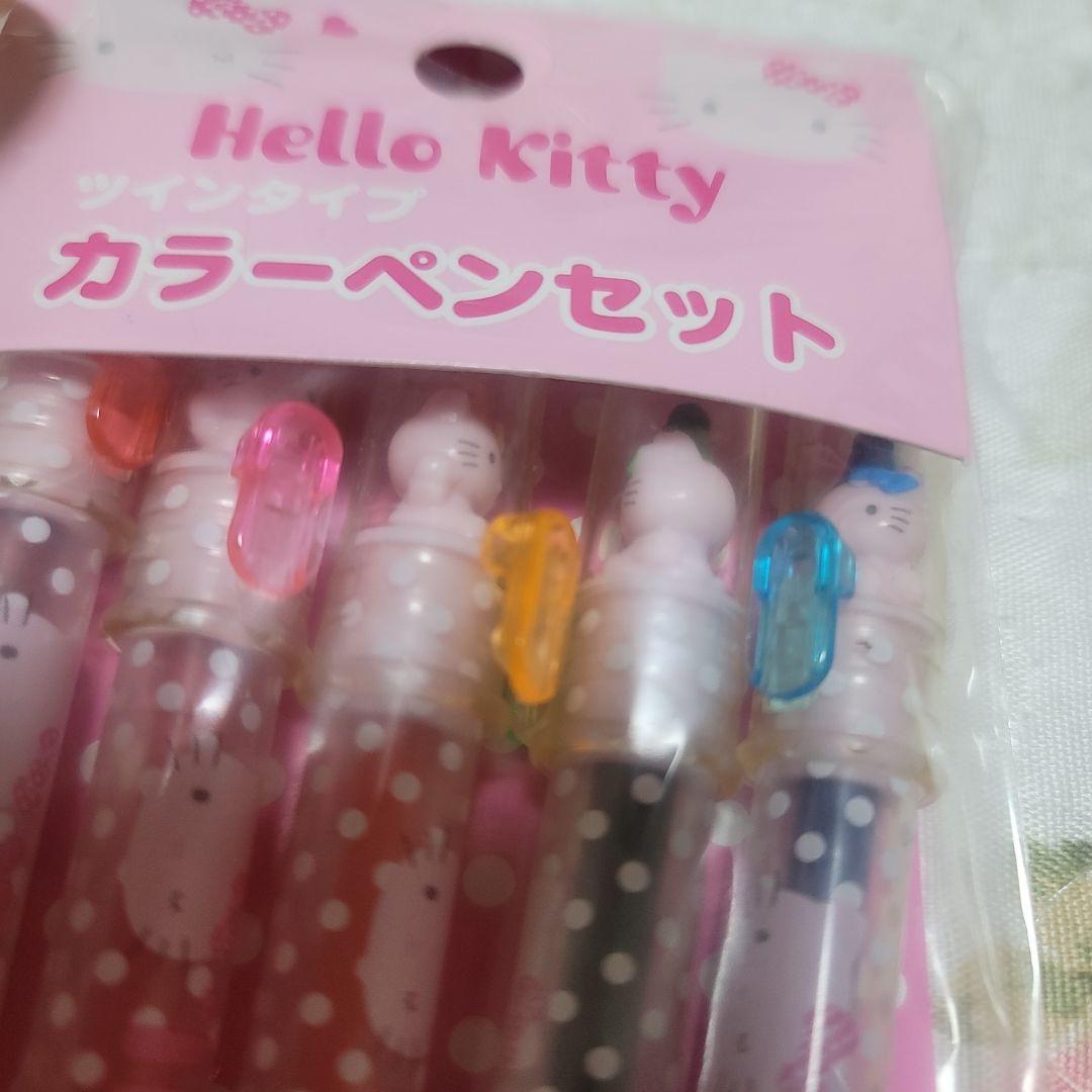新品未開封キティ2009年販売カラーペンセットツインタイプ