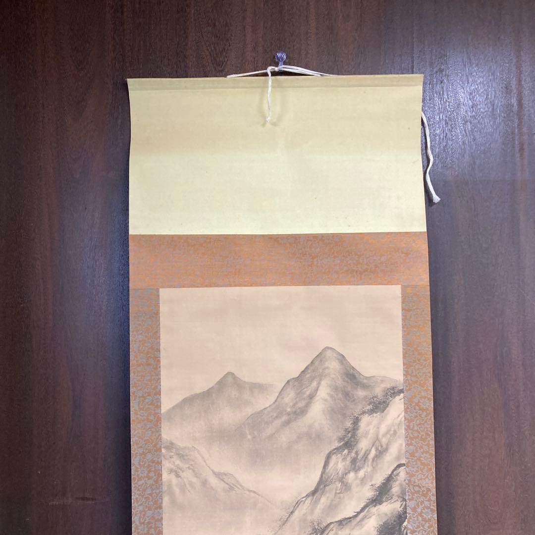 掛け軸 掛軸 軸装 日本画 墨彩画 水墨画 東洋美術 古美術 骨董 骨董品古道具