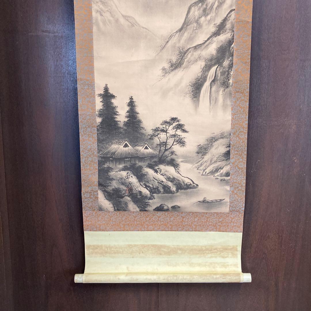 掛け軸 掛軸 軸装 日本画 墨彩画 水墨画 東洋美術 古美術 骨董 骨董品古道具
