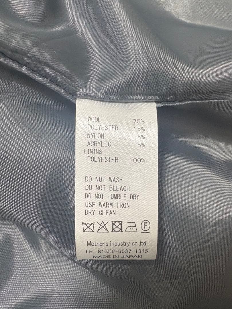 ミズイロインド LEE別注 スタンドカラーウールコート 日本製 24AW