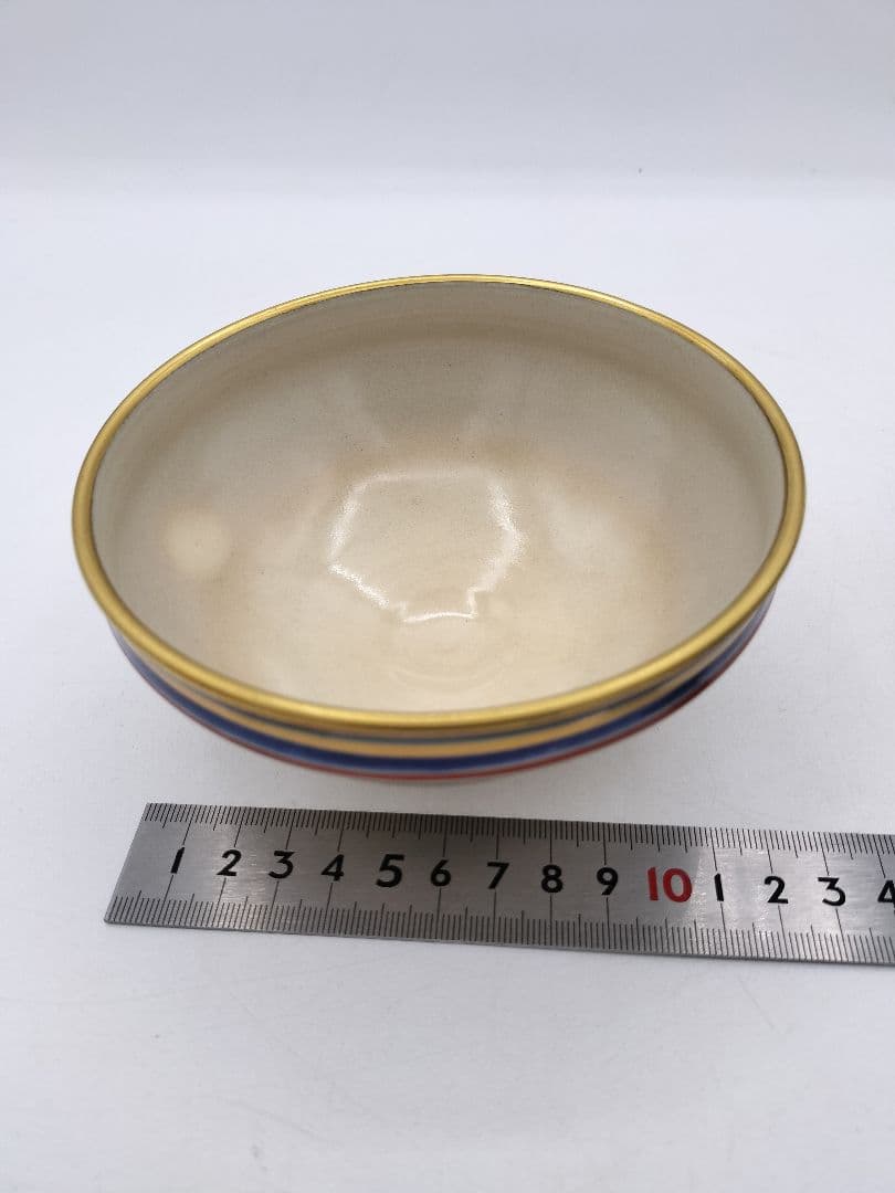 c774 数茶碗 独楽文 手塚桐鳳 10客 木箱 茶道具 古物
