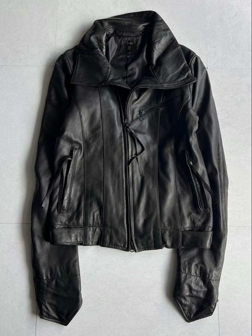 ジャケット・アウター \"EDGE RUPERT\" High-Neck Leather Jacket