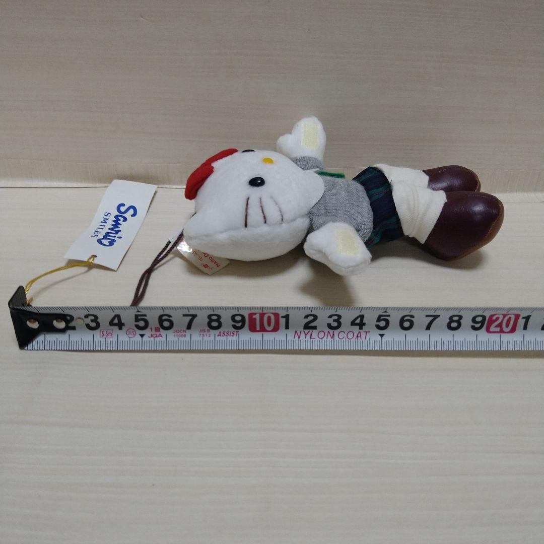当時物　ハローキティ ぬいぐるみストラップ　制服キティ　足長キティ