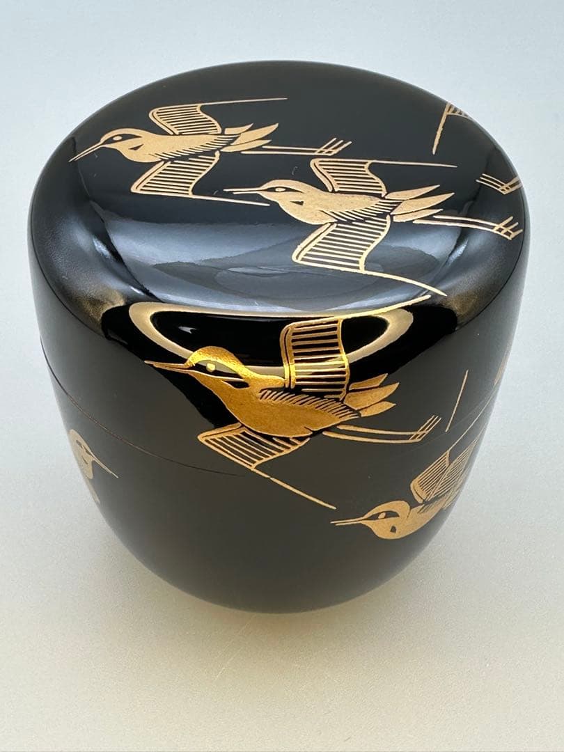 茶道具　棗　新井司峰　千鳥蒔絵