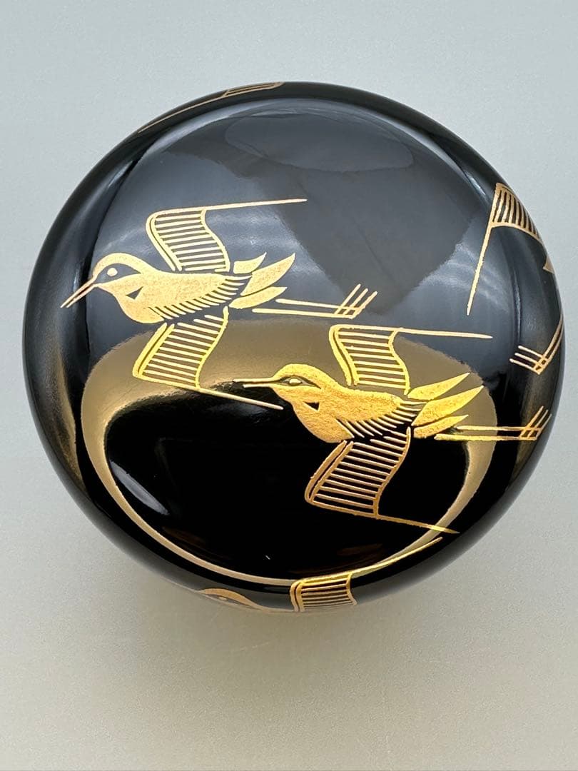 茶道具　棗　新井司峰　千鳥蒔絵