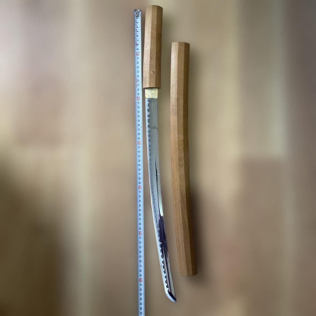 模造刀 白鞘 段平　居合刀 刃文 拵え　太刀