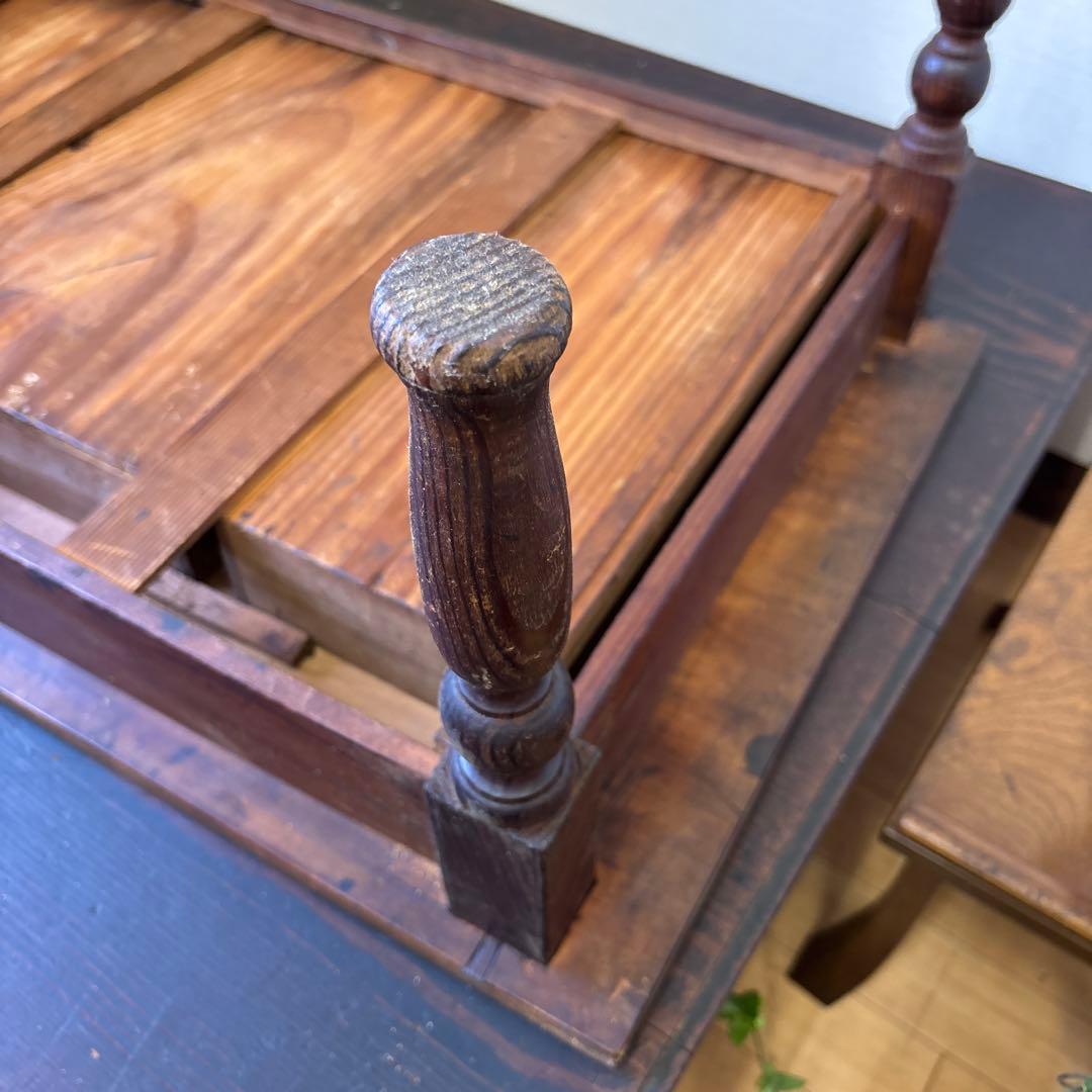 昭和レトロ 文机 ローテーブル 引き出し3杯 古家具 木製 机 ヴィンテージ