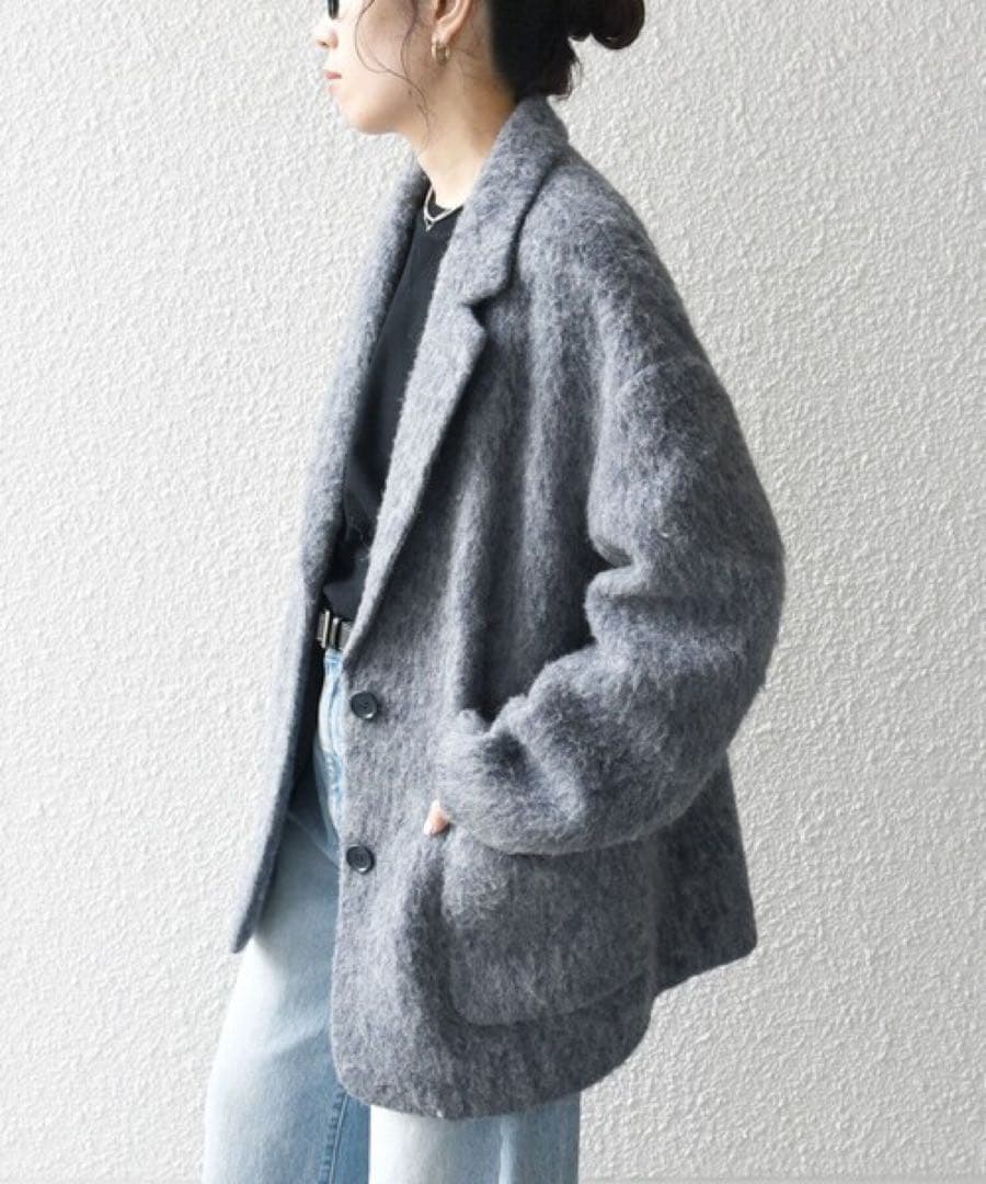 SHIPS any: ☆ ウール ミックス シャギー シングル コート　新品