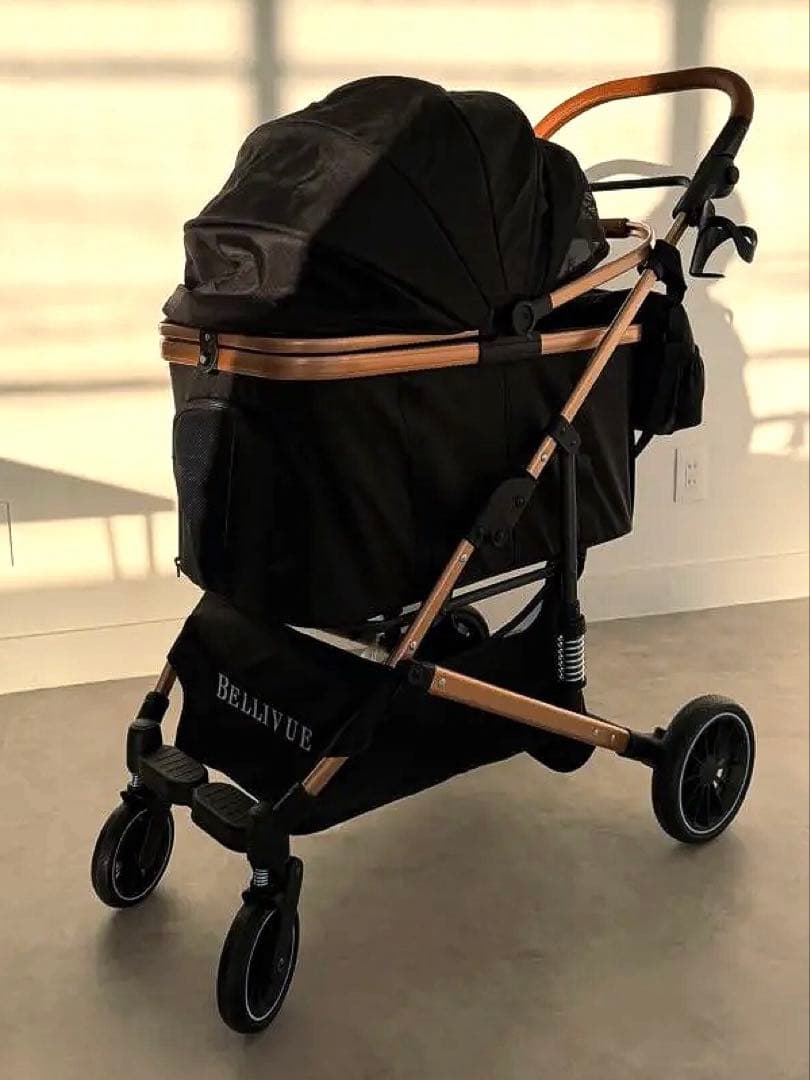 未使用 開封済み BELLIUVE ペットカート ブラック 25kgまで　分離式