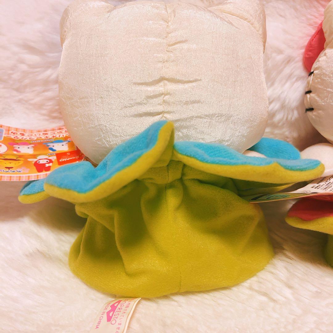 希少レア　ハローキティ　ぬいぐるみ　巾着　花　フラワー　平成レトロ