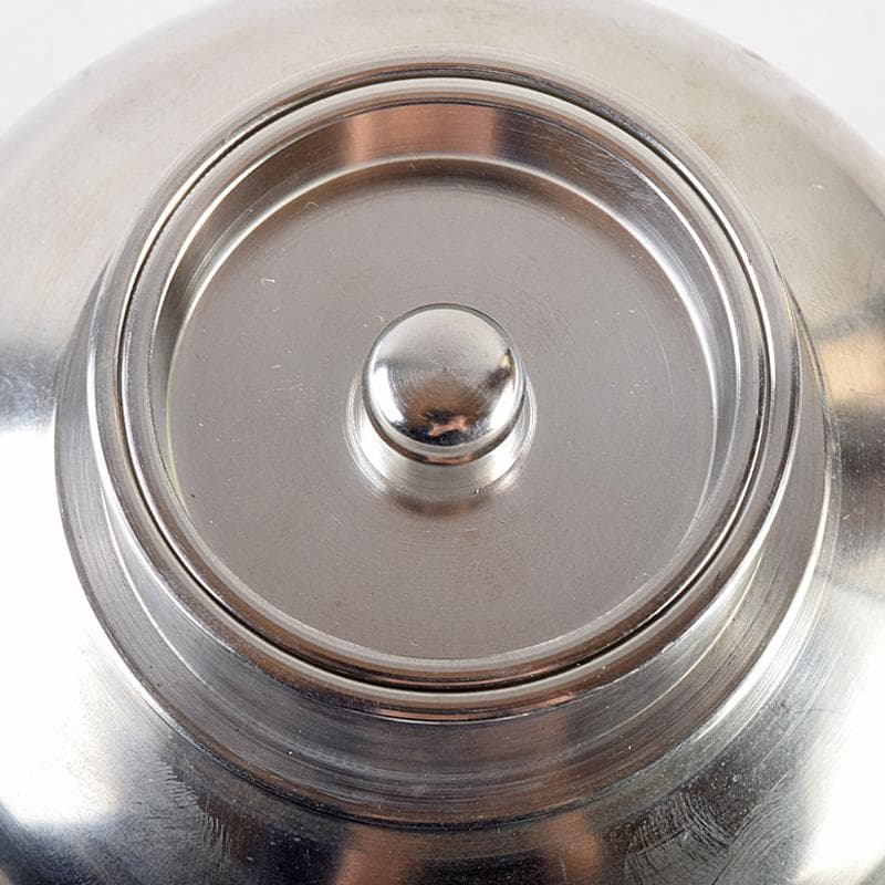 煎茶道具　浪華錫半造　上錫製　茶壷　茶心壷　約644ｇ　共箱　M　R8521