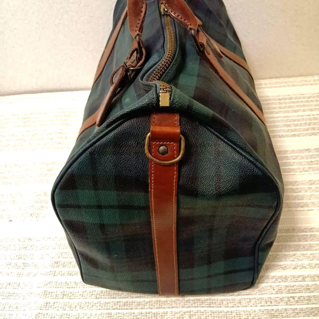 こ*う様 【ポロラルフローレン】ボストンバッグ グリーン・ネイビー チェック柄