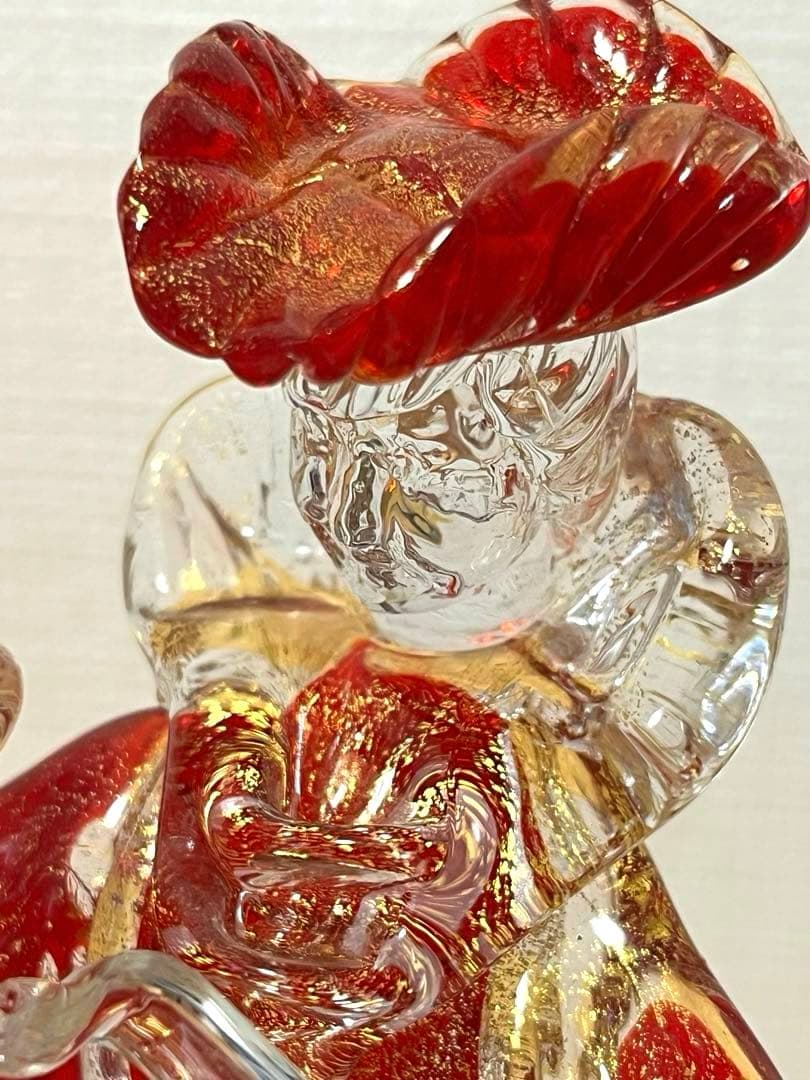 【希少・美品】ベネチアンガラス フィギュリン 人形 ヴェネチアン アンティーク