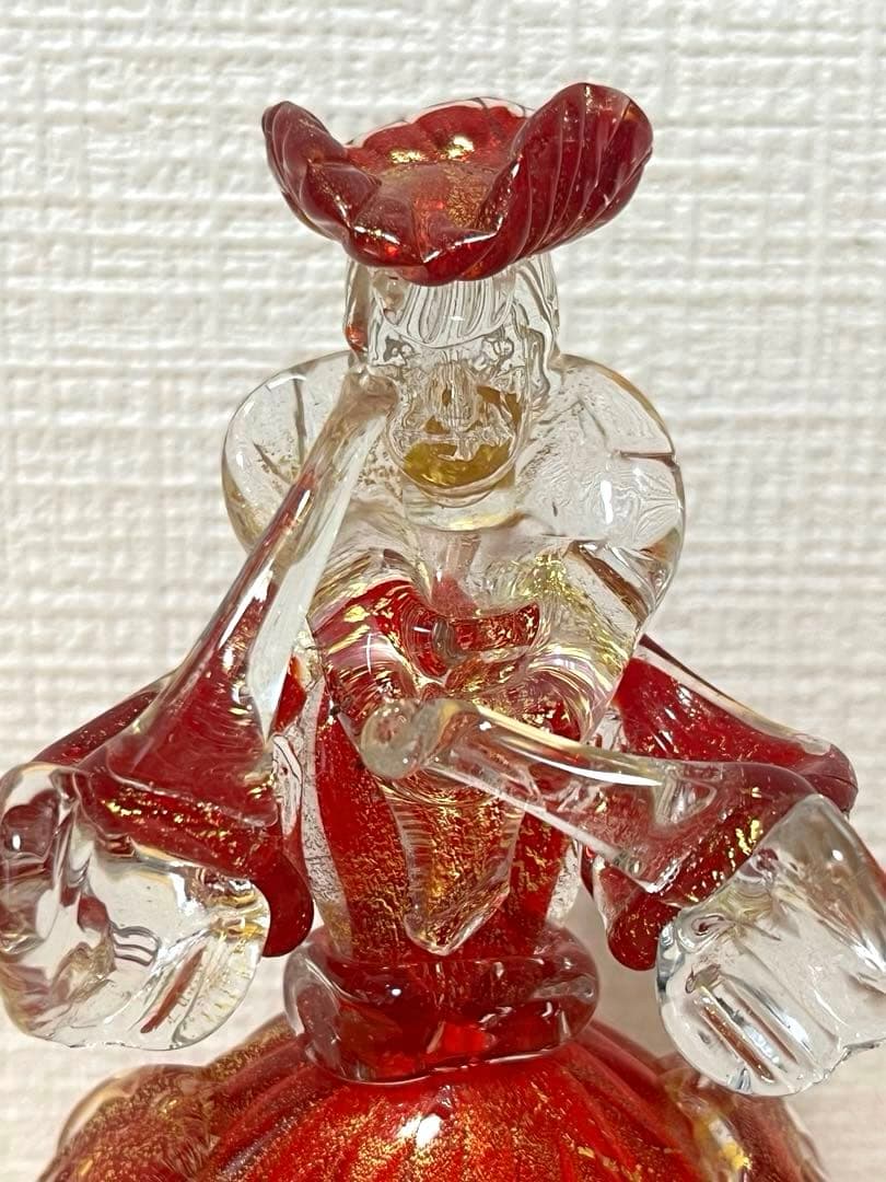 【希少・美品】ベネチアンガラス フィギュリン 人形 ヴェネチアン アンティーク