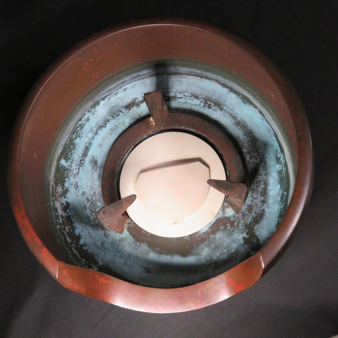 銅風炉セット 底瓦 前瓦 銘 五徳 鬼爪 茶道具 風炉 セット まとめ