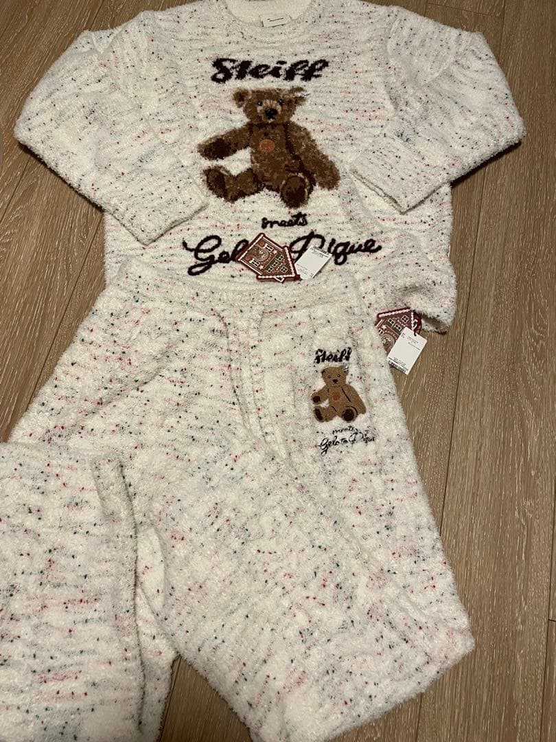 ジェラートピケ Steiffパウダーネップジャガードプルオーバー＆ロングパンツ