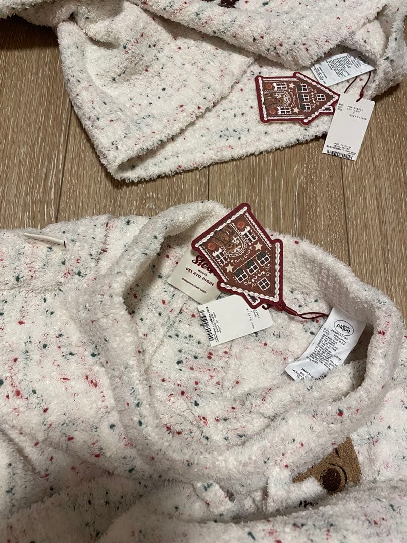 ジェラートピケ Steiffパウダーネップジャガードプルオーバー＆ロングパンツ