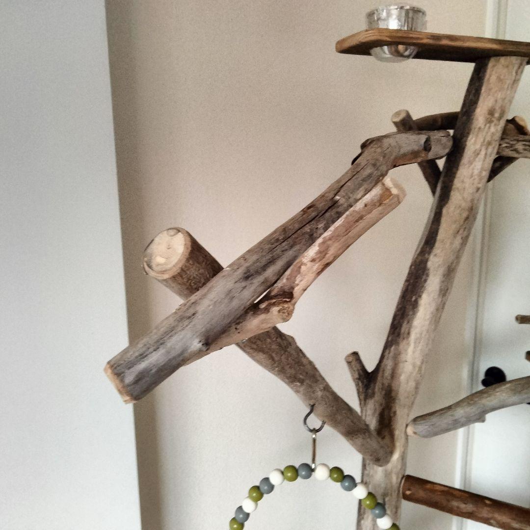 まっきー バードアスレチックジム大型 天然木 自然木 止まり木 インコ