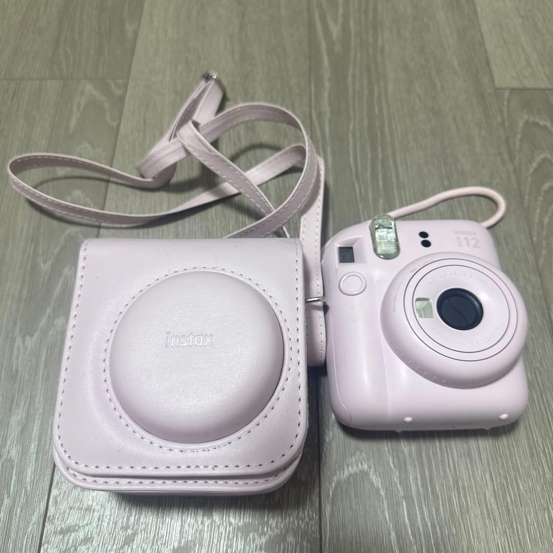 instax mini 12ピンク ケース付き