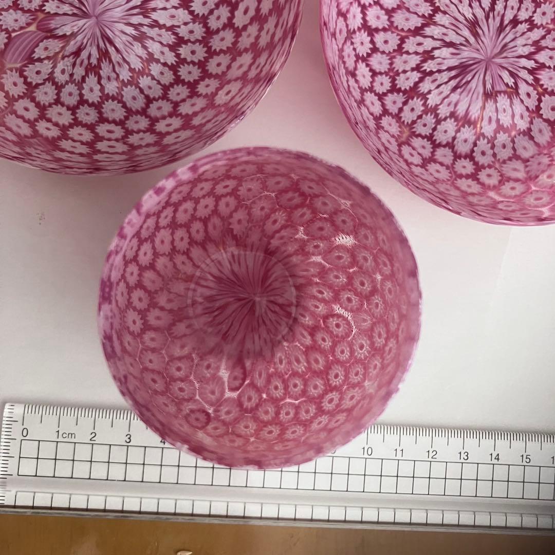 ベネチアンガラス　murano ムラーノ　ミルフィオリ　プレート　グラス