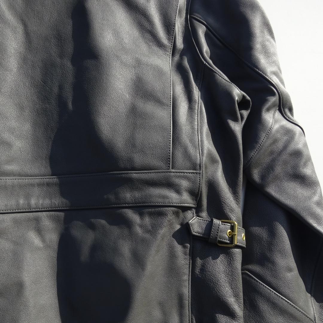 超美品モーガン メンフィスベルライダース 革ジャン本革レザー 灰42 中田商店