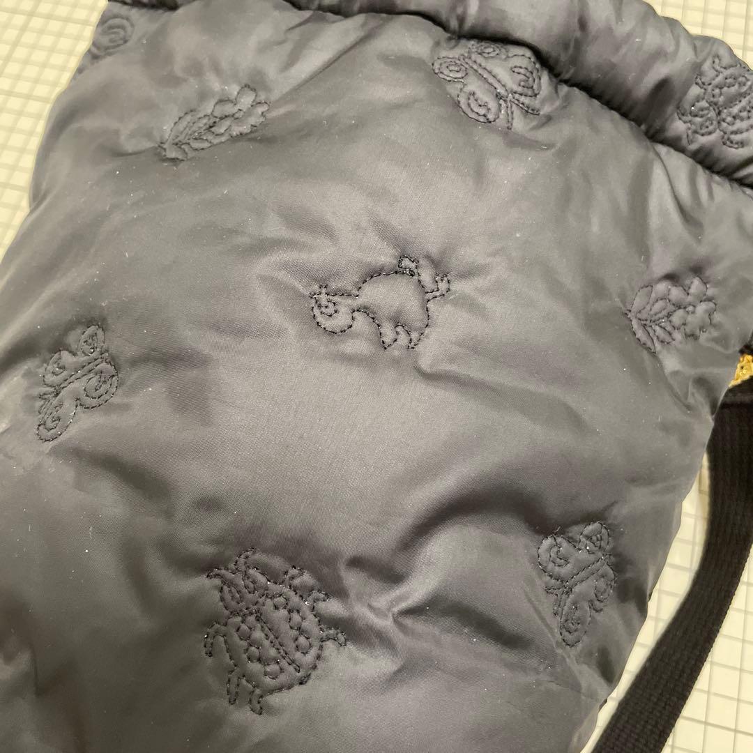 美品 フェイラー 巾着ショルダーバッグ ハイジ 黒ブラック