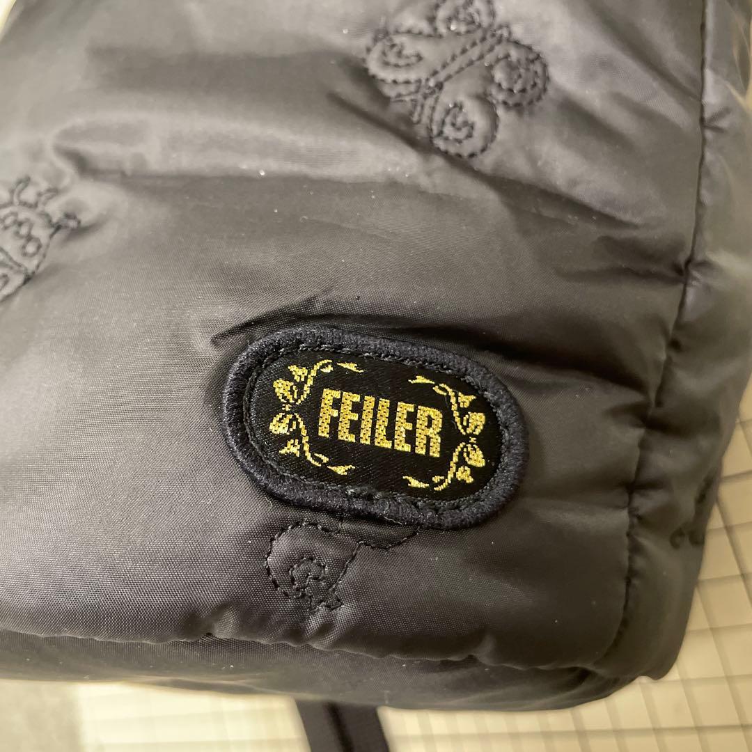 美品 フェイラー 巾着ショルダーバッグ ハイジ 黒ブラック