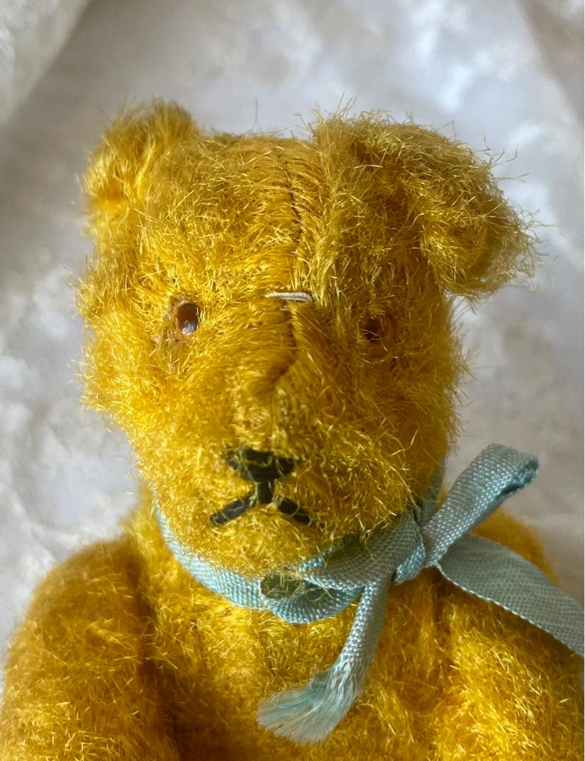 小さなイエローくまちゃん テディベア　フランスヴィンテージ アンティーク