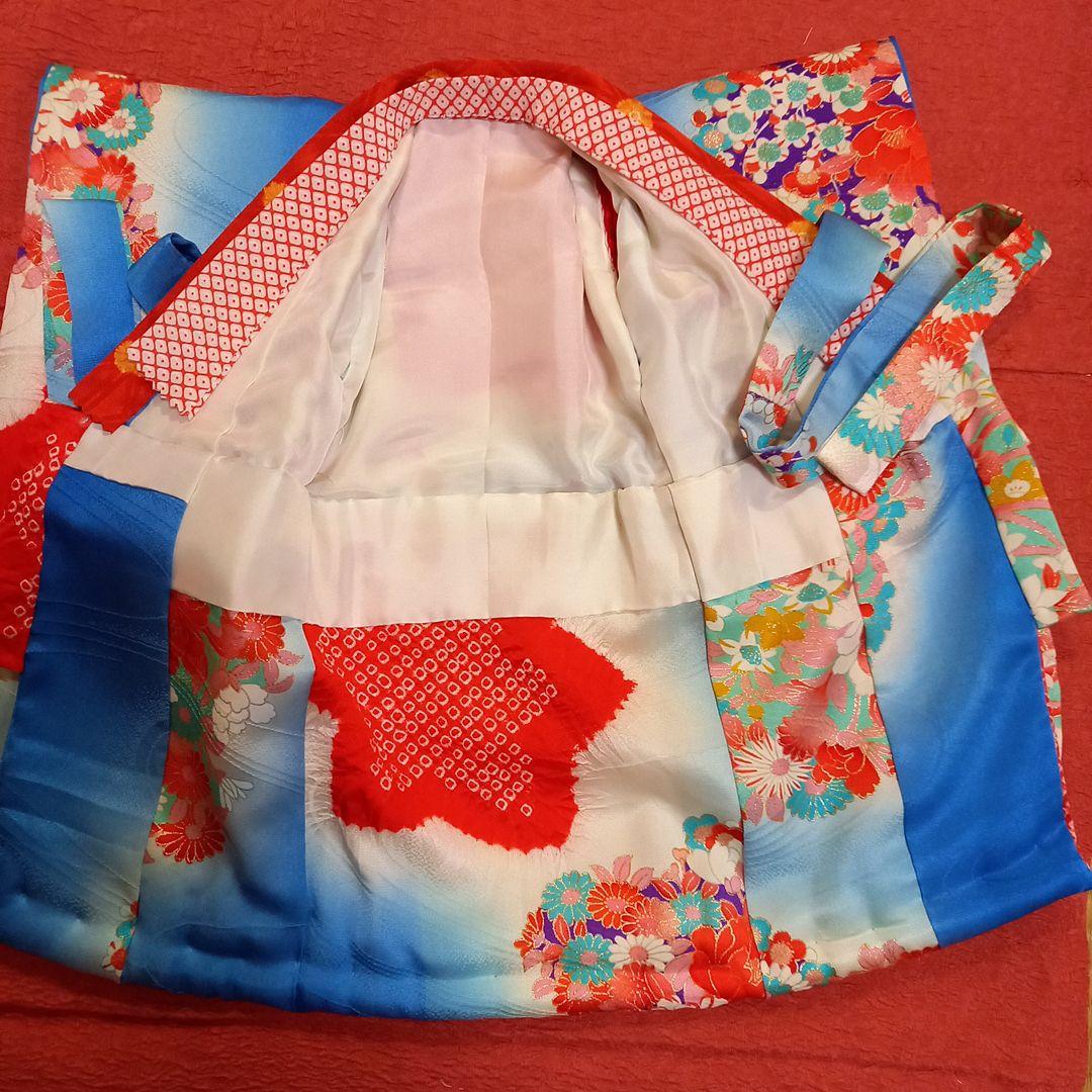 市松人形　ドール　12号　着物　帯　帯締め帯揚げ　正絹　晴れ着