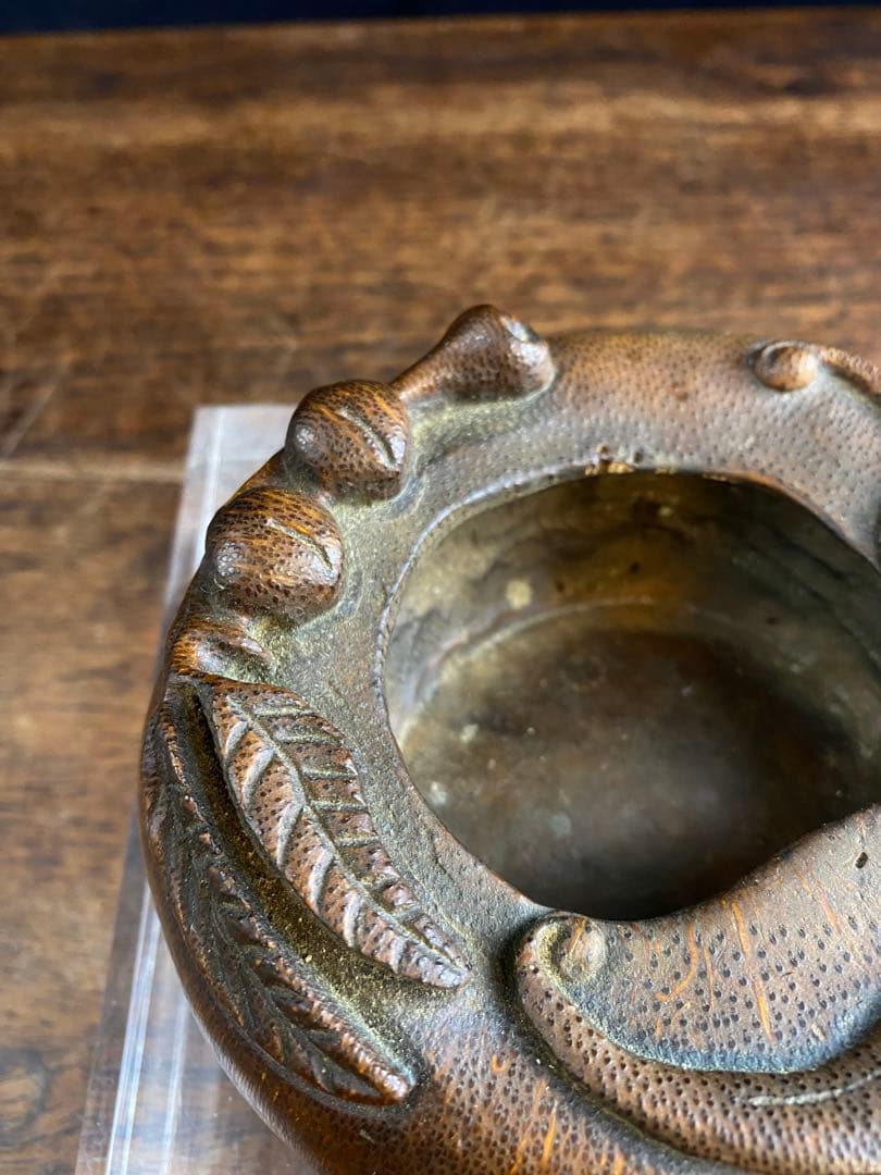 竹製灰皿　水滴　2個セット