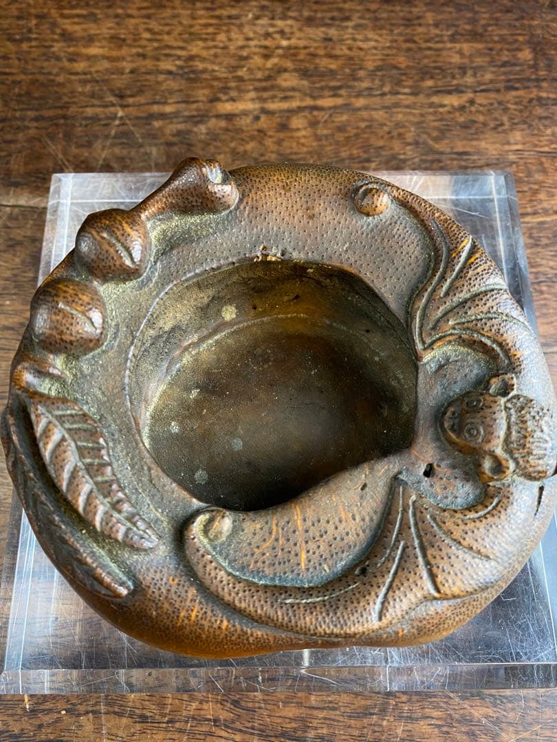 竹製灰皿　水滴　2個セット