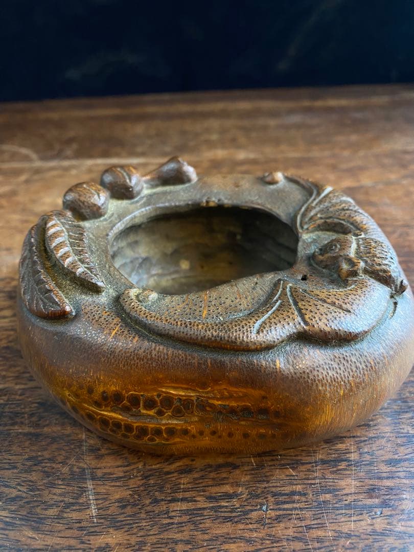 竹製灰皿　水滴　2個セット