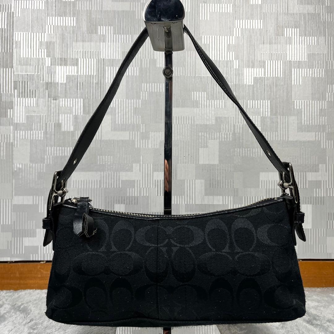 COACH コーチ アクセサリーポーチ ブラック 黒 シグネチャー