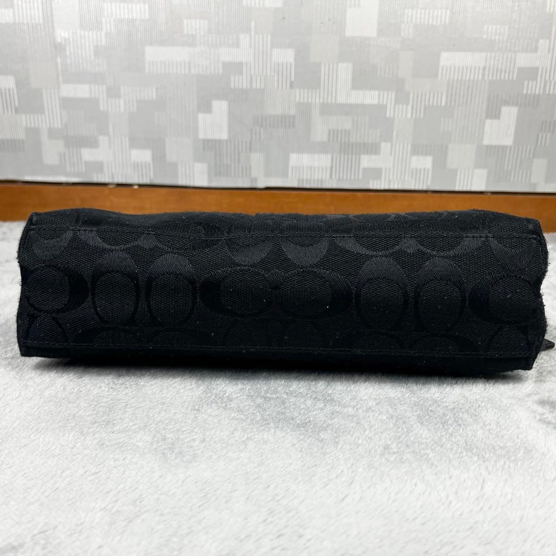 COACH コーチ アクセサリーポーチ ブラック 黒 シグネチャー