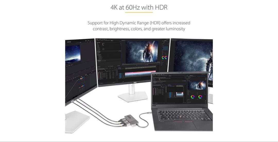 分配器・切替器 StarTech USB-C to Triple DisplayPort Hub