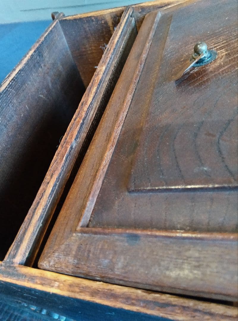 アンティーク　引出し付木箱　茶箱　 小型引出し　小型棚　収納　和風