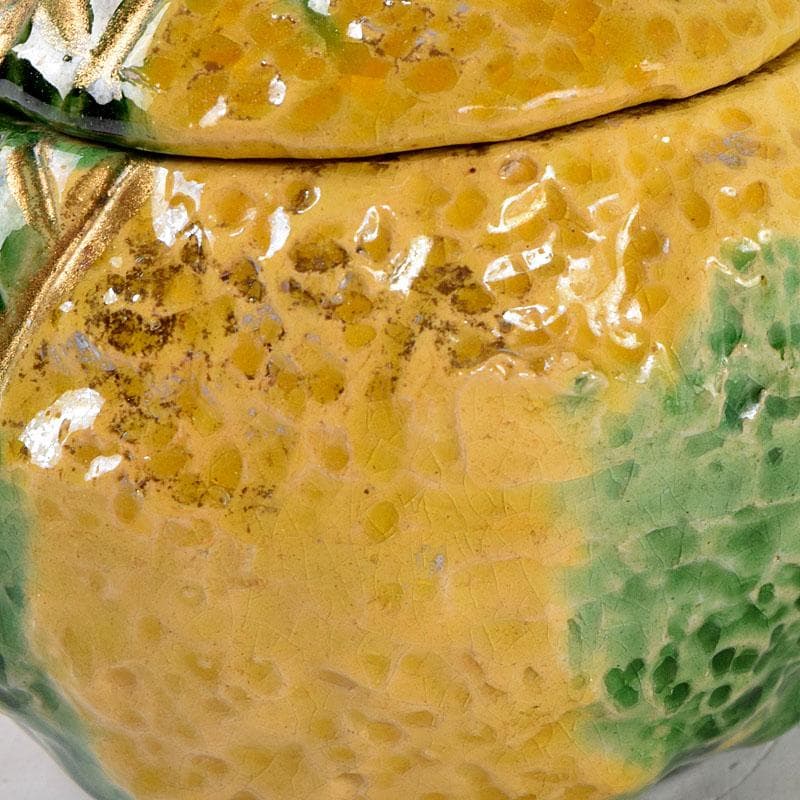 小太郎　京焼　永楽善五郎造　黄交趾　柚蓋物　共箱　V　8819