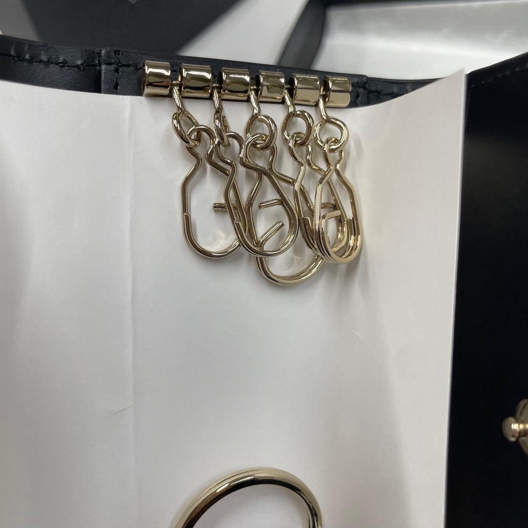 雷216 Paul Smith キーケース マーケトリーストライプラビット