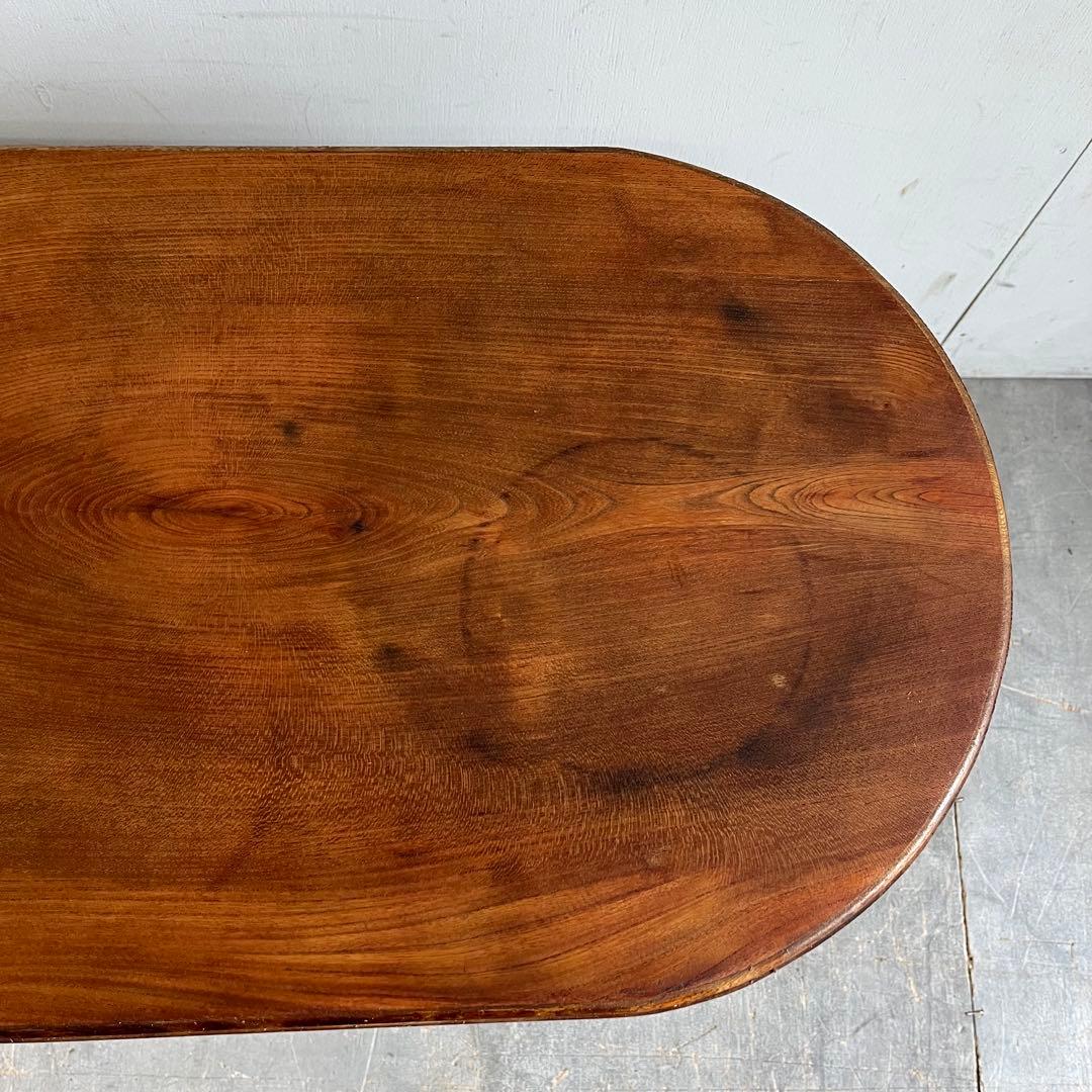 アンティーク ケヤキ 欅 テーブル 机 昭和レトロ z566