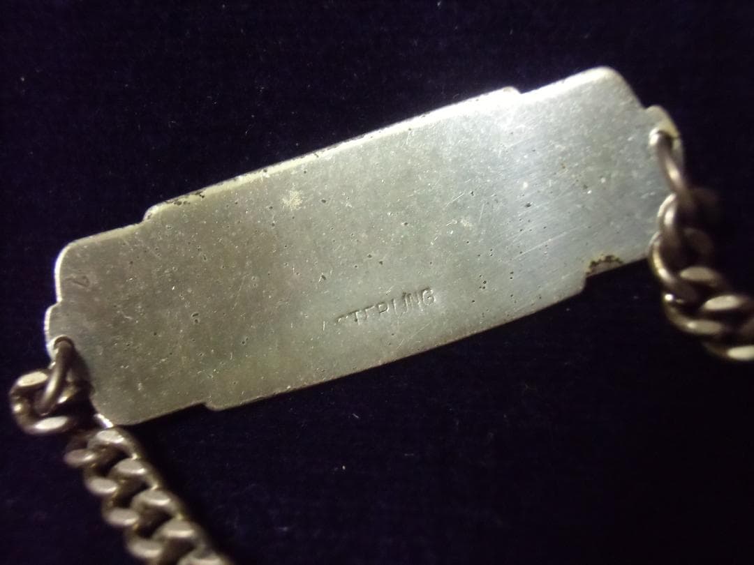 ★アメリカ軍＊ＡＡＦ/陸軍航空隊＊９２５銀製ブレスレット＊約２０ｃｍ（実物）