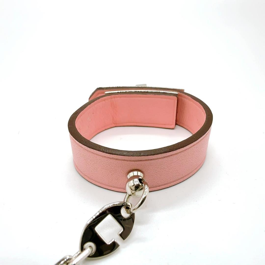 ◇エルメス◇レザー/ケリー/グローブホルダー/ピンク/シルバー金具