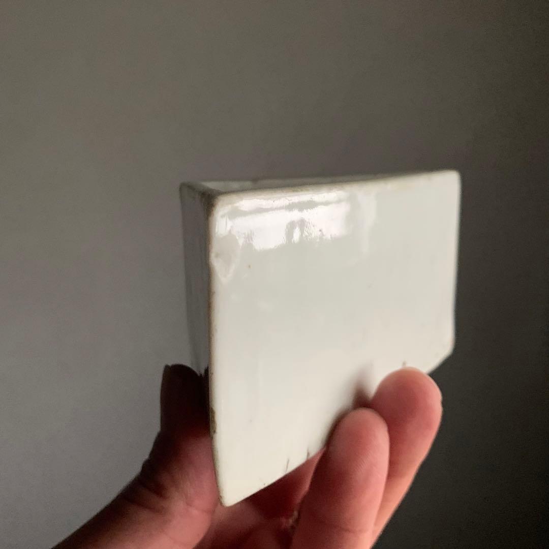 白磁 三角 筆洗 古道具 アンティーク