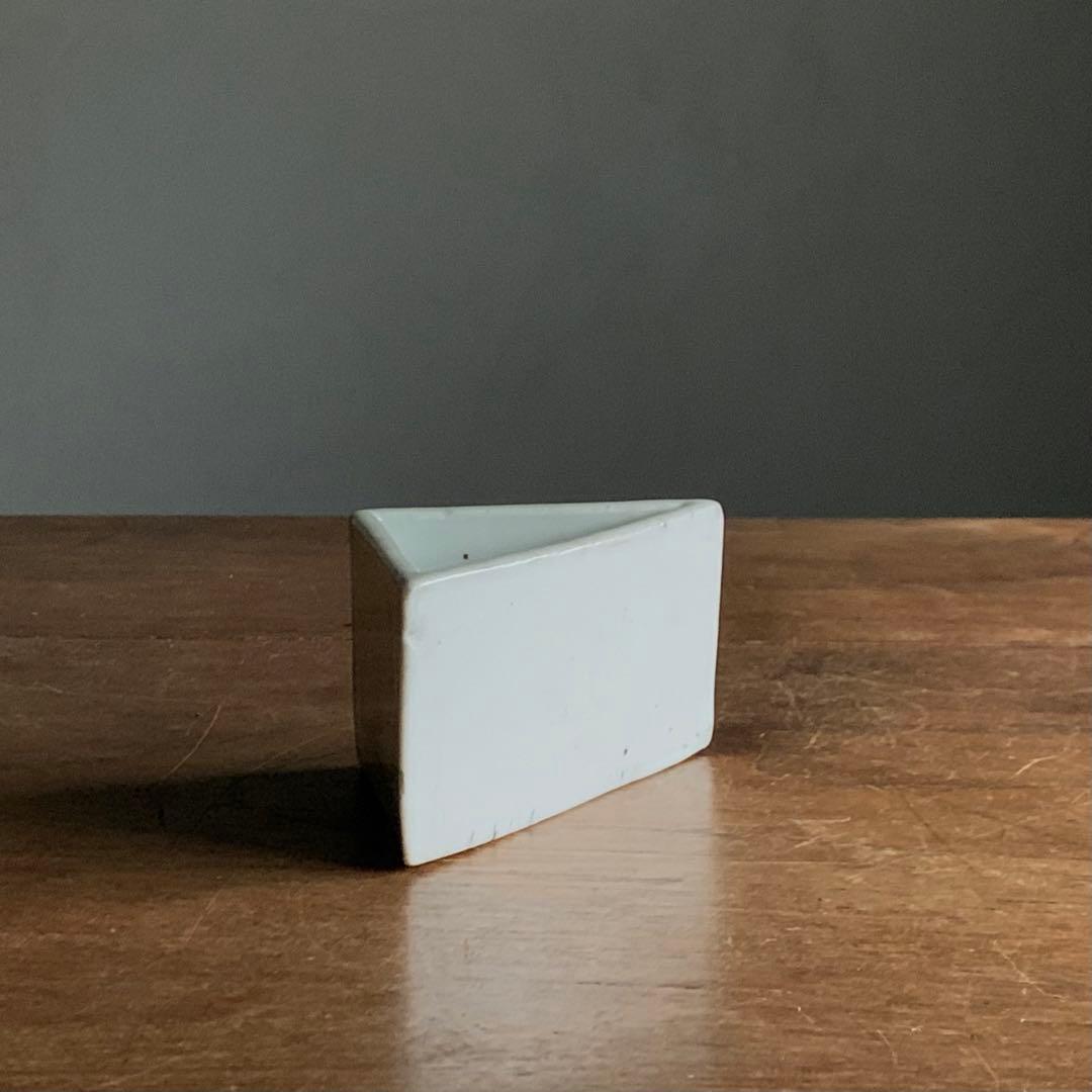 白磁 三角 筆洗 古道具 アンティーク