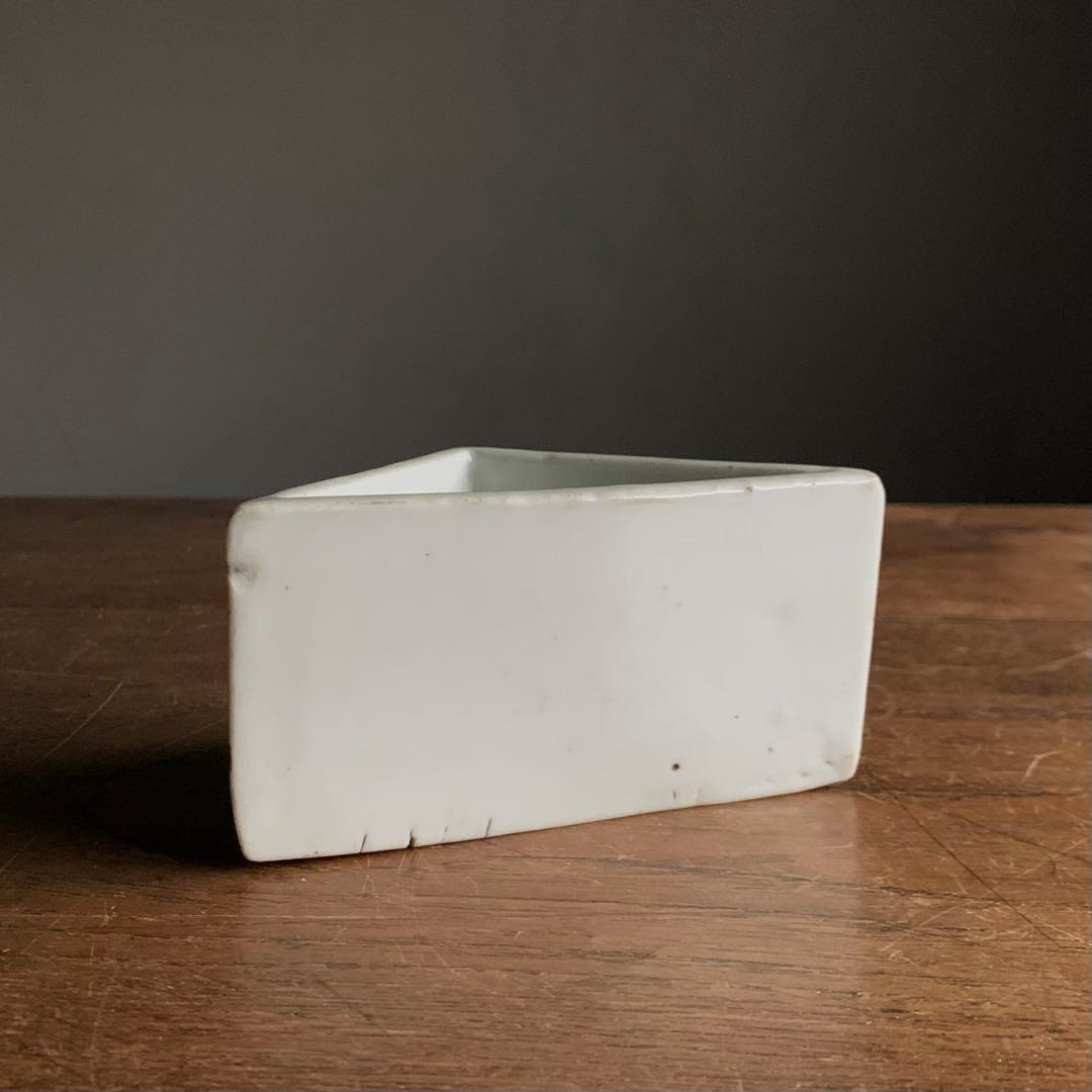 白磁 三角 筆洗 古道具 アンティーク