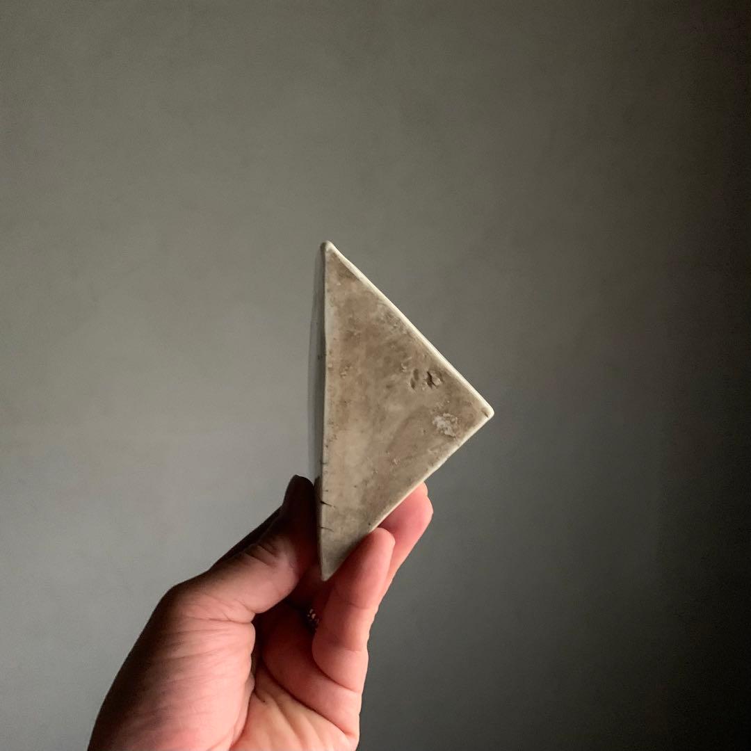 白磁 三角 筆洗 古道具 アンティーク