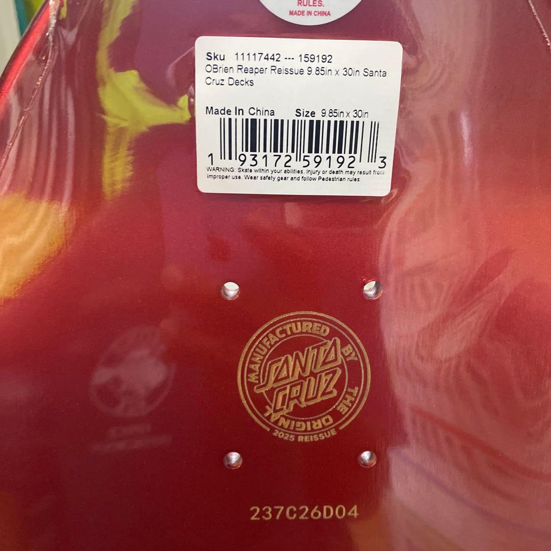 SANTA CRUZ Corey O'Brien スケートボードデッキ