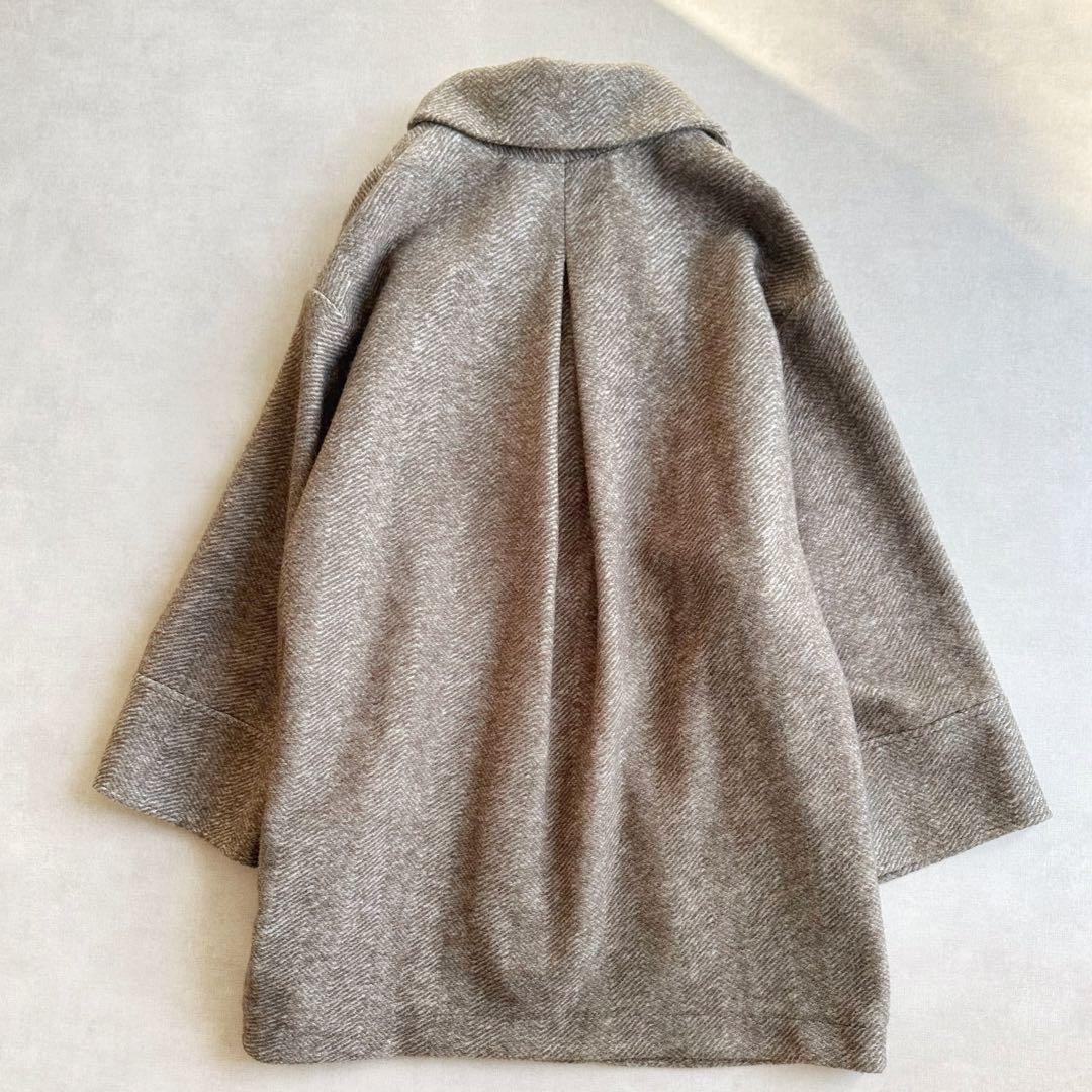 美品▲定価2.9万▲スピック&スパン/Wスライバーヘリンボーンミドルコート 38