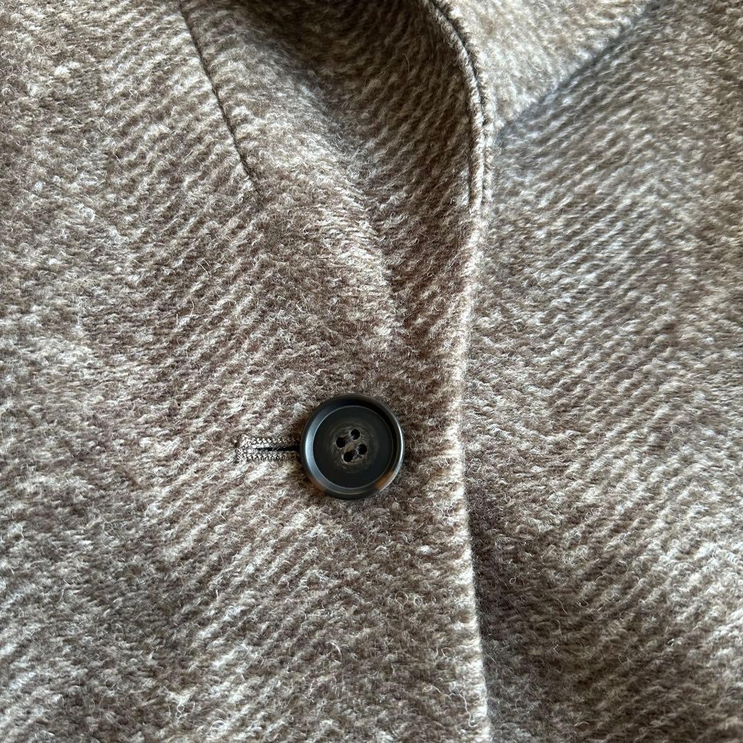 美品▲定価2.9万▲スピック&スパン/Wスライバーヘリンボーンミドルコート 38