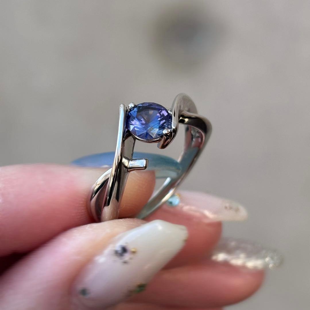 ヴァイオレットサファイア リング pt950