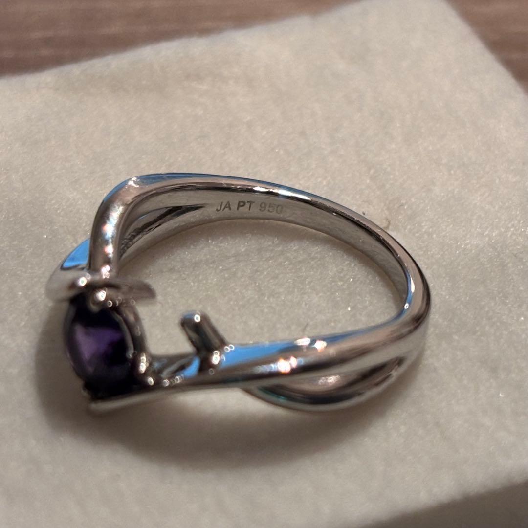 ヴァイオレットサファイア リング pt950